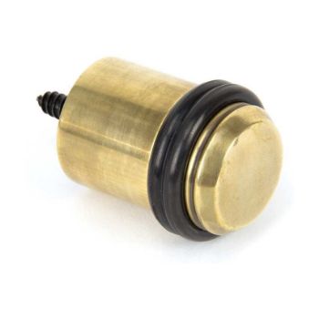 Aged Brass Floor Mounted Doorstop - 91514 