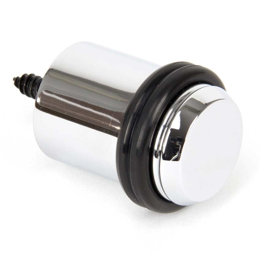 Polished Chrome Floor Mounted Doorstop - 91515