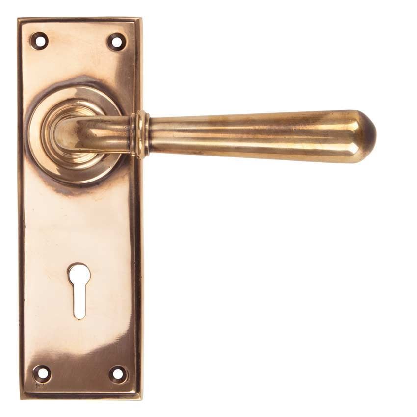 Polished Bronze Newbury Lever Lock Handles - Polished Bronze - 91919