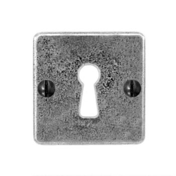 Square Pewter Keyhole Escutcheon - FD000B 