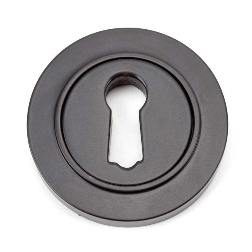 Aged Bronze Round Plain Escutcheon - 46113 