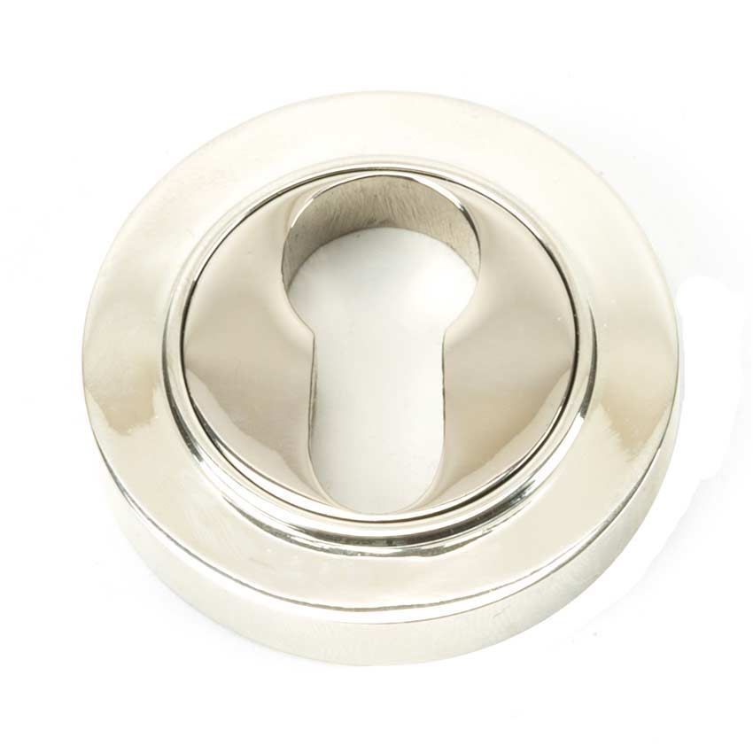 Polished Nickel Round Plain Euro Escutcheon - 45715