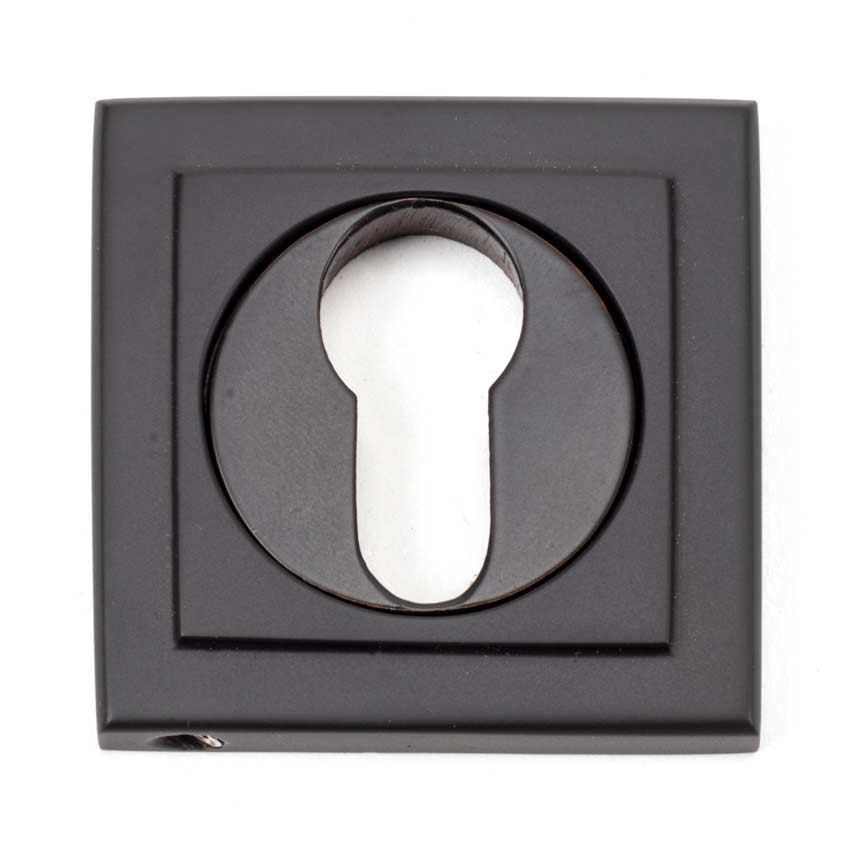 Aged Bronze Square Euro Escutcheon - 46124 