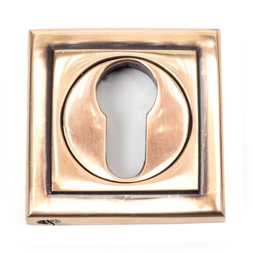 Polished Bronze Square Euro Escutcheon - 46128