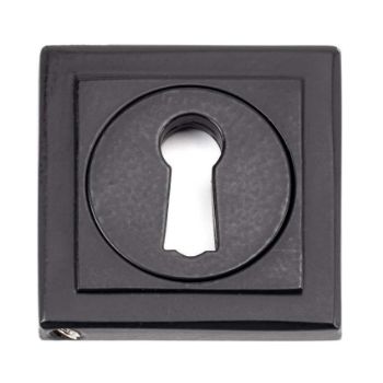 Matt Black Square Standard Profile Escutcheon - From the Anvil - 49539