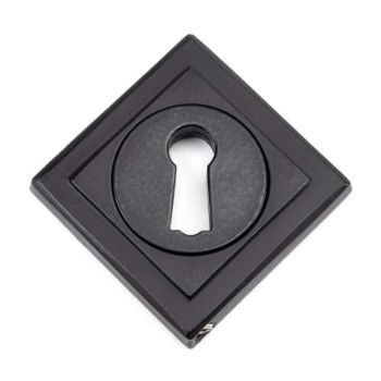 Matt Black Square Standard Profile Escutcheon - From the Anvil - 49539