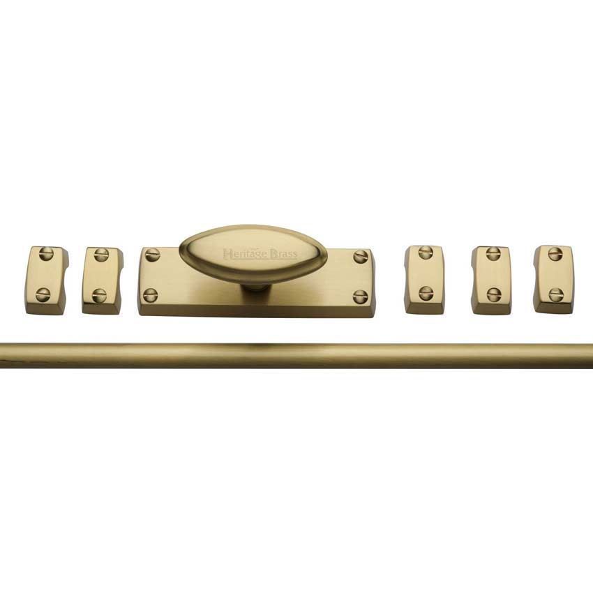 Heritage Brass Espagnolette Bolt Satin Brass Finish- C1688-SB