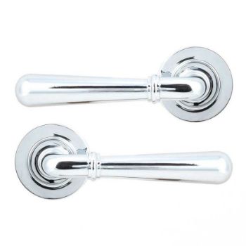 Polished Chrome Newbury Lever on a Plain Rose (Unsprung) - 50021