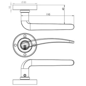 Jedo Gull Door Handle- Polished Brass- JV420PVD