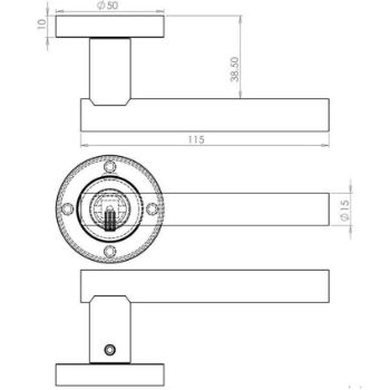 Jedo Petra Door Handle- Polished Chrome- JV508PC