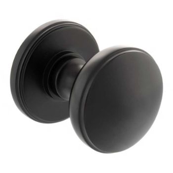 Edison Matt Black Domed Mortice Knob - MH400SMKMB 