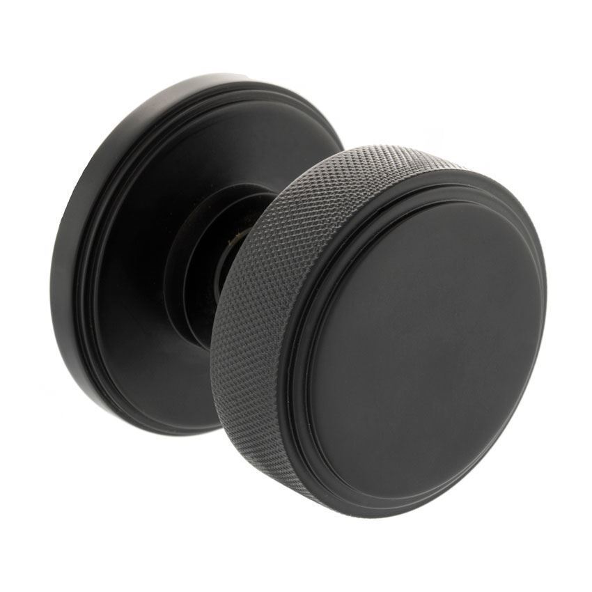 Harrison Matt Black Knurled Mortice Knob - MH450KSMKMB at Simply Door ...