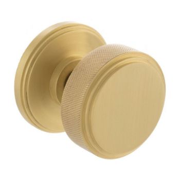 Harrison Satin Brass Knurled Mortice Knob - MH450KSMKSB 