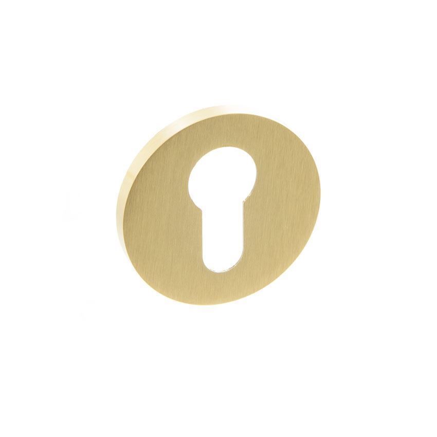 Millhouse Brass Euro Escutcheon on a Slimline Rose - MHSRESB 