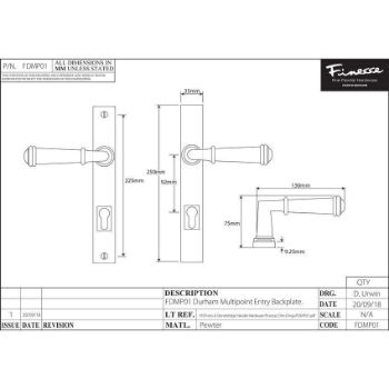 Durham Multipoint Door Handle - FDMP01 