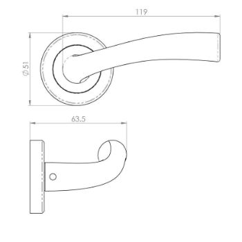 Cinquanta Door Handle - SZR050PN