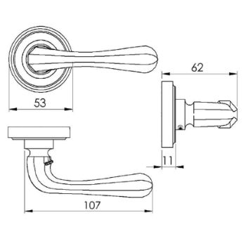 Charlbury Door Handle - V3020PC