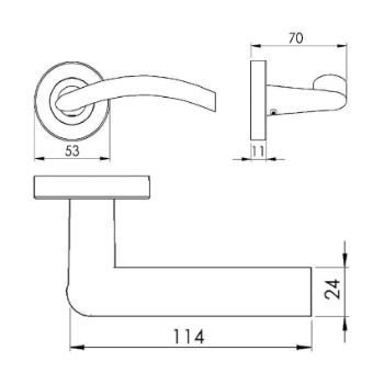 Centaur Door Handle - V3490PC 