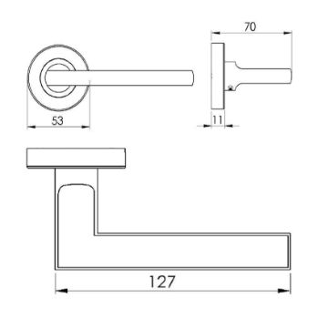 Trident Door Handle - TRI1352SN