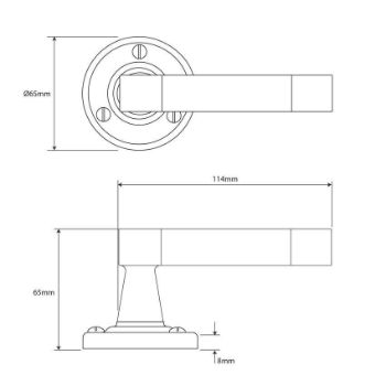 Finesse Eden American Black walnut Door Handle on a Rose - FD156 