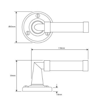 Finesse Milton Oak Door Handle on a Rose - FD137