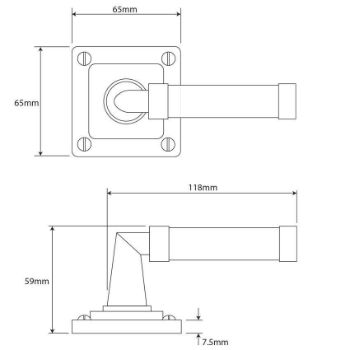 Finesse Milton Oak Door Handle on a Square Rose - FD145 