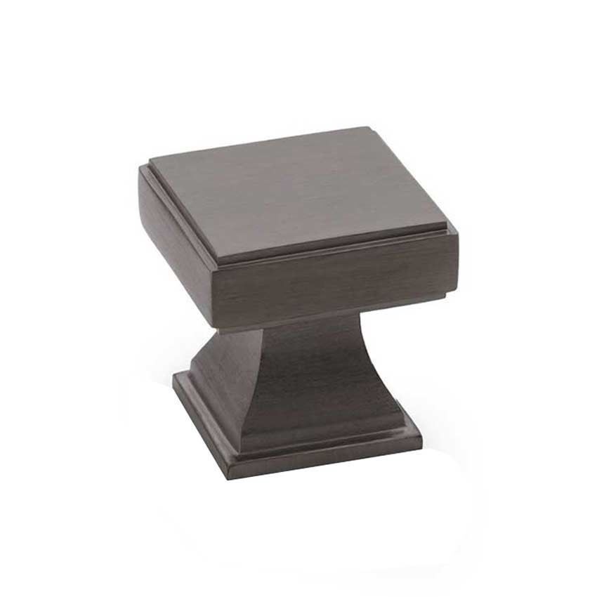 Alexander and Wilks Jesper Square Cabinet Cupboard Knob - Dark Bronze - AW806-30-DBZPVD