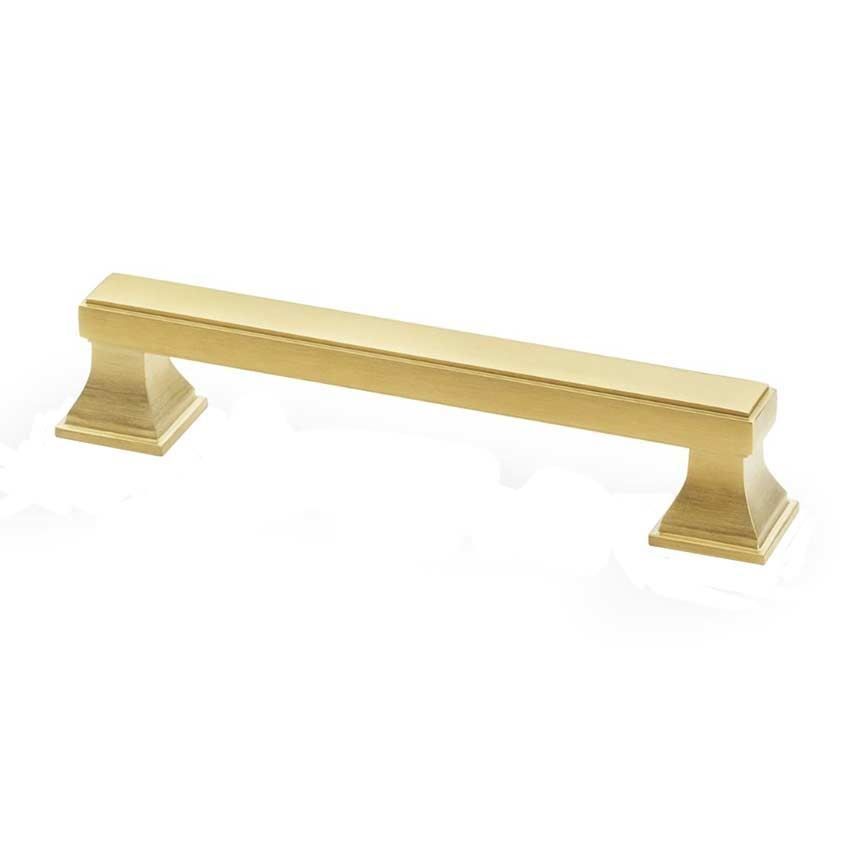 Alexander and Wilks Jesper Square Cabinet Pull Handle - Satin Brass