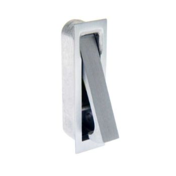 Pocket Door Edge Pull in Satin Chrome