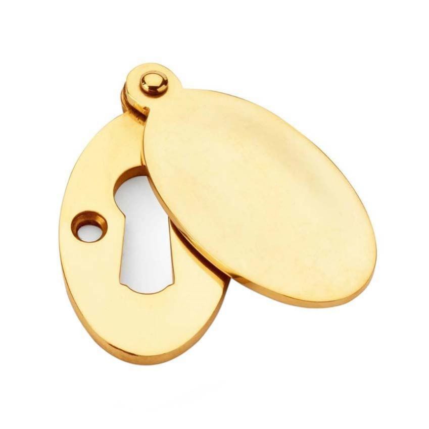 Alexander and Wilks Standard Key Profile Ellipse Escutcheon with Harris Design Cover - AW384-UB