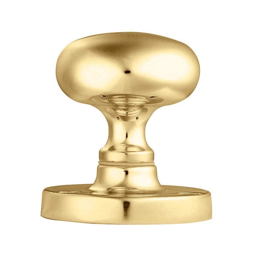 Victorian Mushroom Mortice Knob in Polished Brass - M35