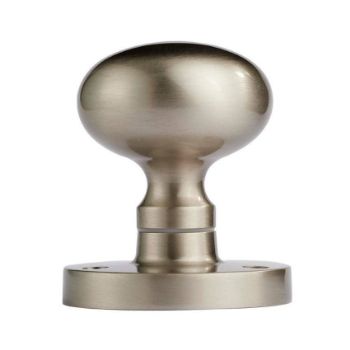 Victorian Mushroom Mortice Knob in Satin Nickel - M35SN 