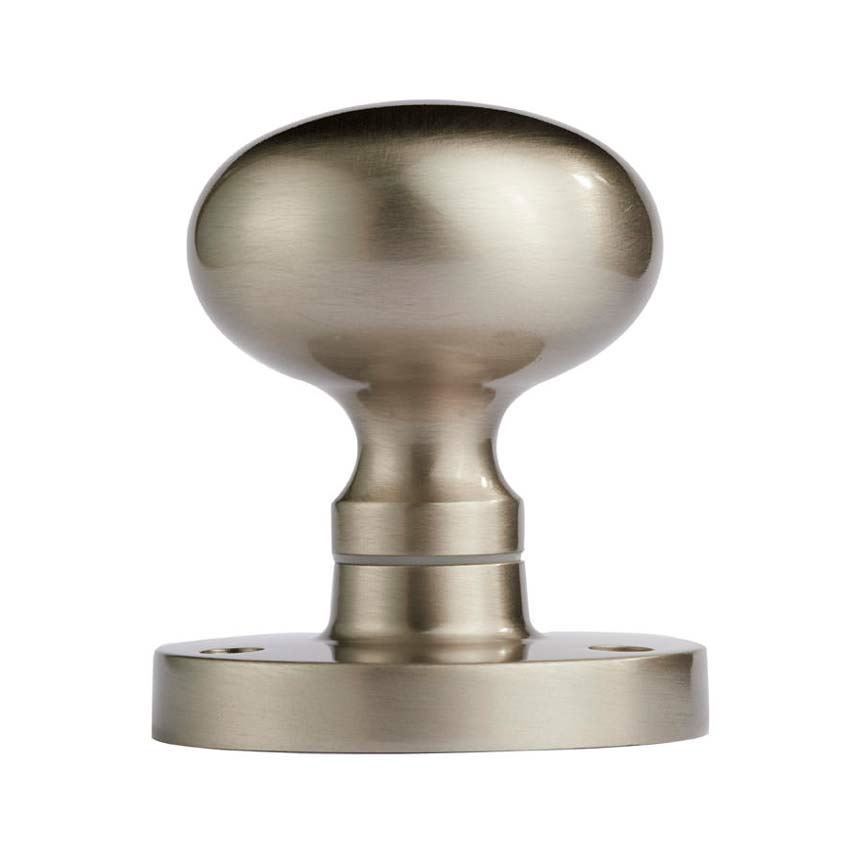 Victorian Mushroom Mortice Knob in Satin Nickel - M35SN 