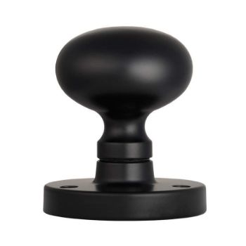 Victorian Mushroom Mortice Knob in Matt Black - M35MB 