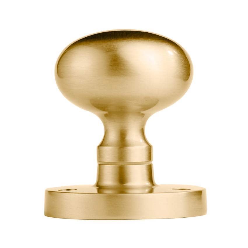 Victorian Mushroom Mortice Knob in Satin Brass - M35SB