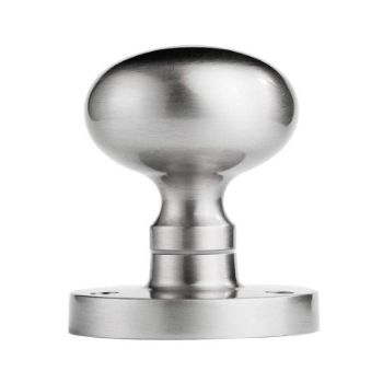 Victorian Mushroom Mortice Knob in Satin Chrome - M35SCP