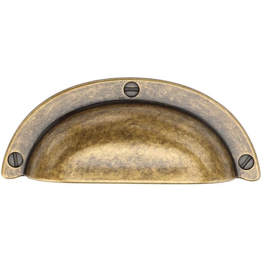 Distressed Brass Drawer Cup Pull - TK5120-064-DBS