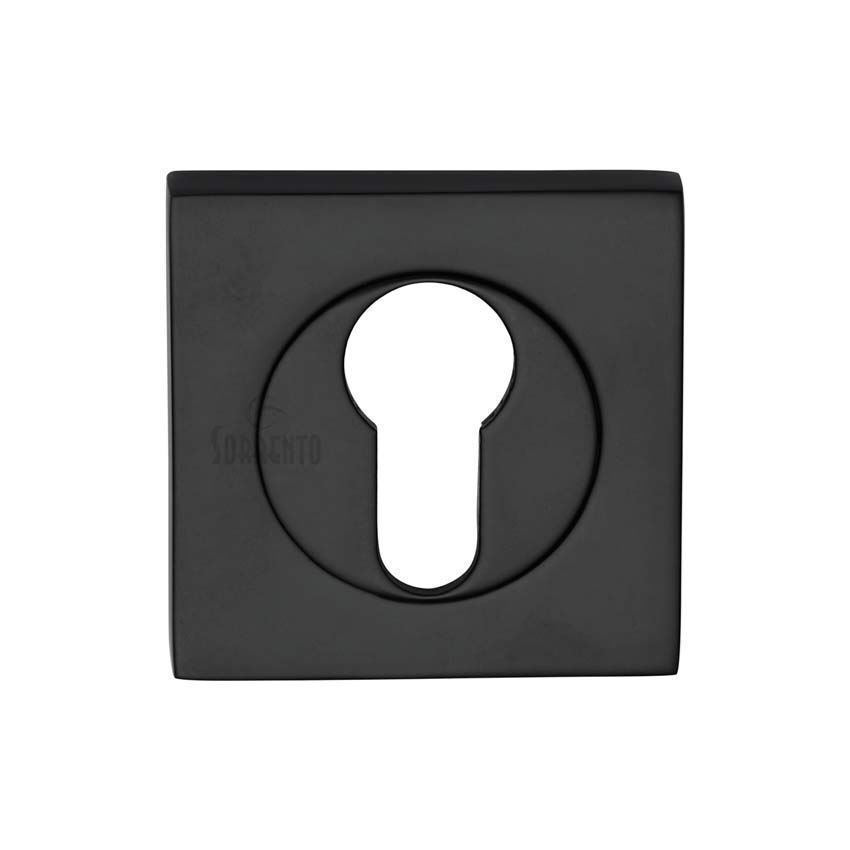 Sorrento Euro Profile Square Escutcheon in Matt Black Finish - SC-SQ0192-BLK