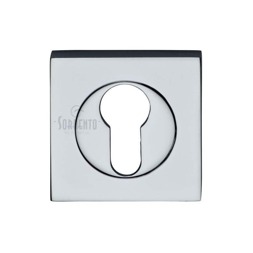 Sorrento Euro Profile Square Escutcheon in Polished Chrome Finish - SC-SQ0192-PC