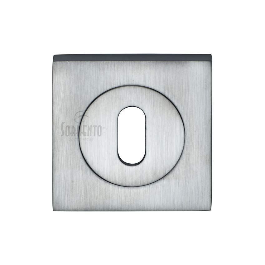 Sorrento Square Standard Escutcheon in Satin Chrome Finish - SC-SQ0191-SC