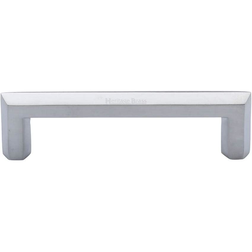 Hex Profile Cabinet Pull Handle in Satin Chrome - C4473-SC