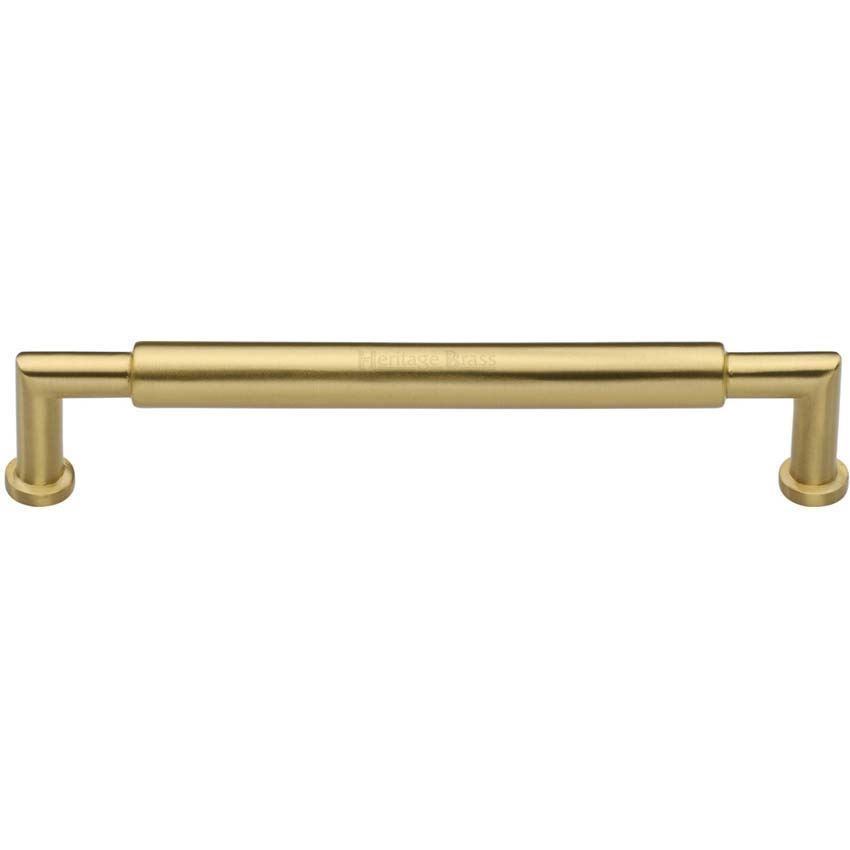 Bauhaus Round Cabinet Pull Handle in Satin Brass - C0319-SB 