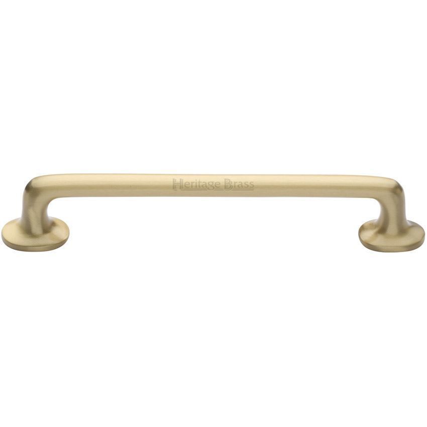 Curved Pull Handle in Satin Brass Finish - C0376-SB