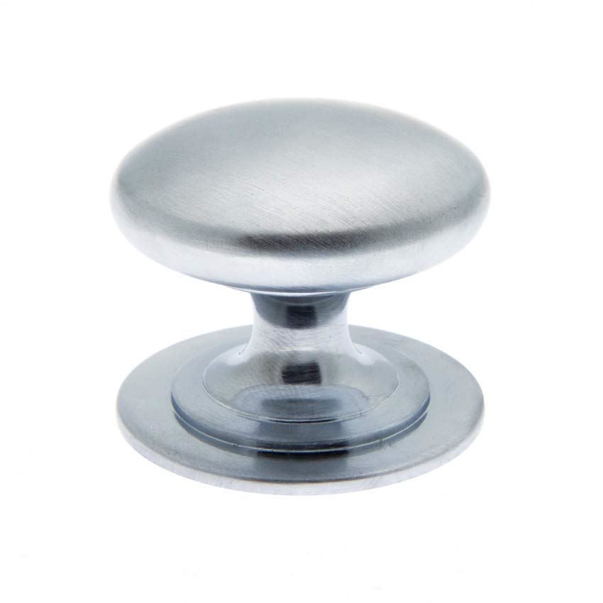 Jedo Plain Cupboard Knob- Satin Chrome- JV47ASC 