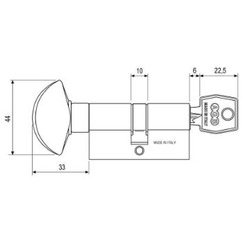 AGB Euro Profile 5 Pin Turn and Release Cylinder - Satin Chrome