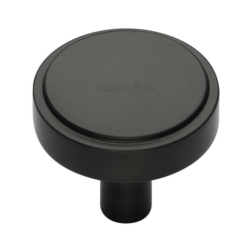 Stepped Disc Cabinet Knob in Matt Bronze - C3952-MB