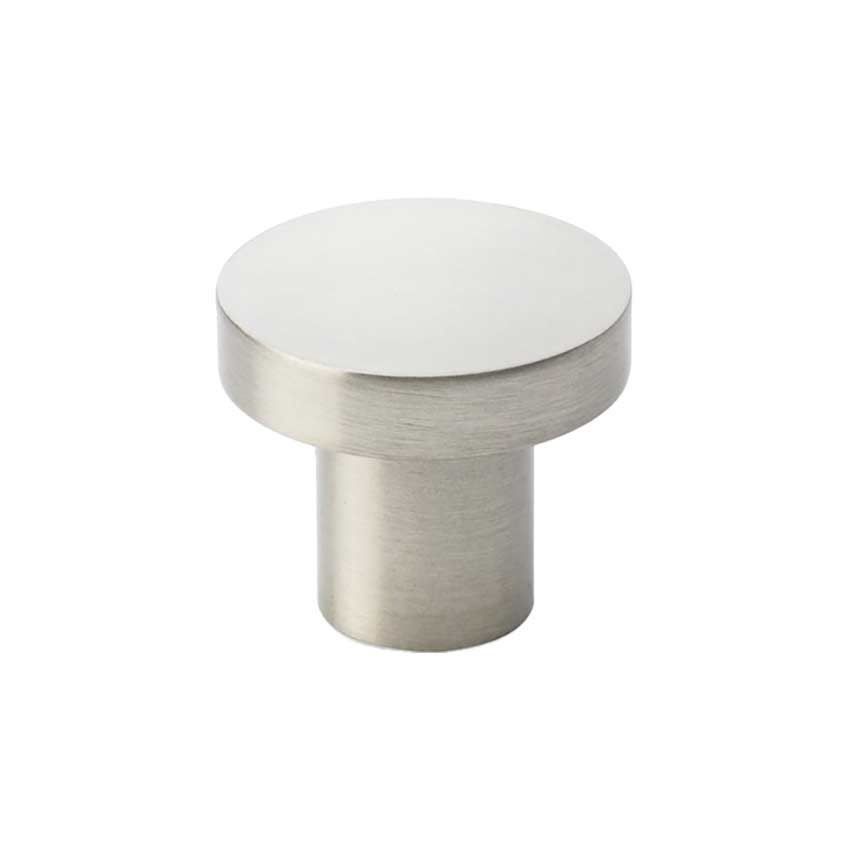 Alexander and Wilks Hanover Plain Cupboard Knob in Satin Nickel - AW821-SN