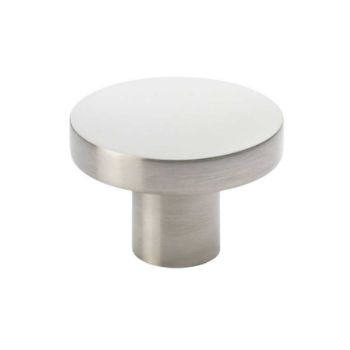 Alexander and Wilks Hanover Plain Cupboard Knob in Satin Nickel - AW821-SN