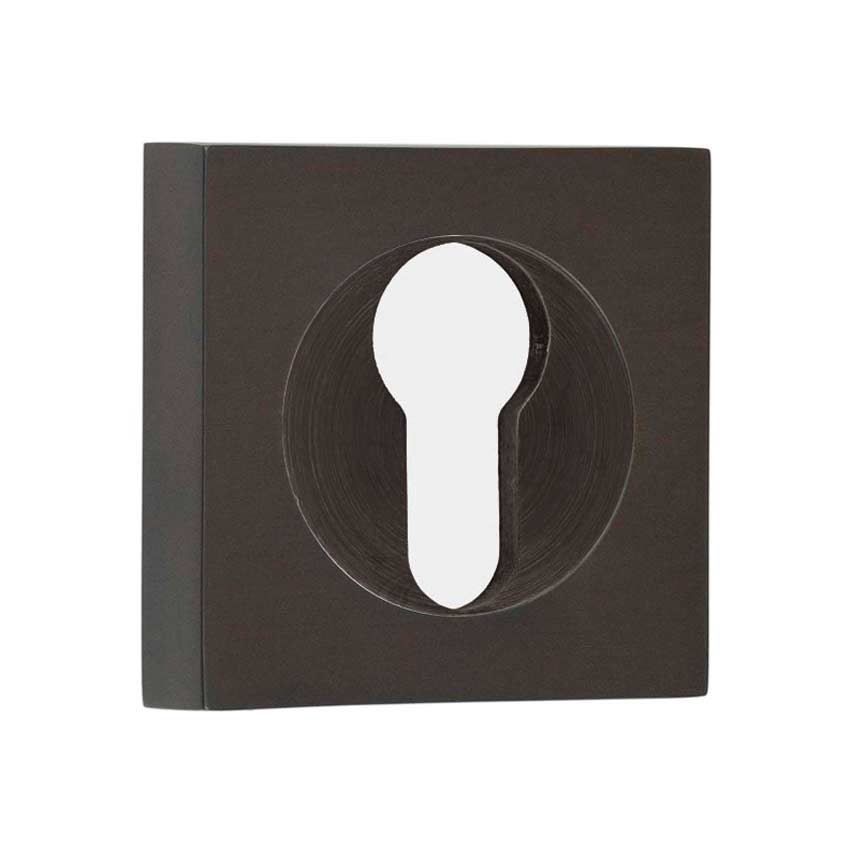 Burlington Euro Profile Escutcheon on a Plain Square Rose - Dark Bronze - BUR61DB BUR171DB