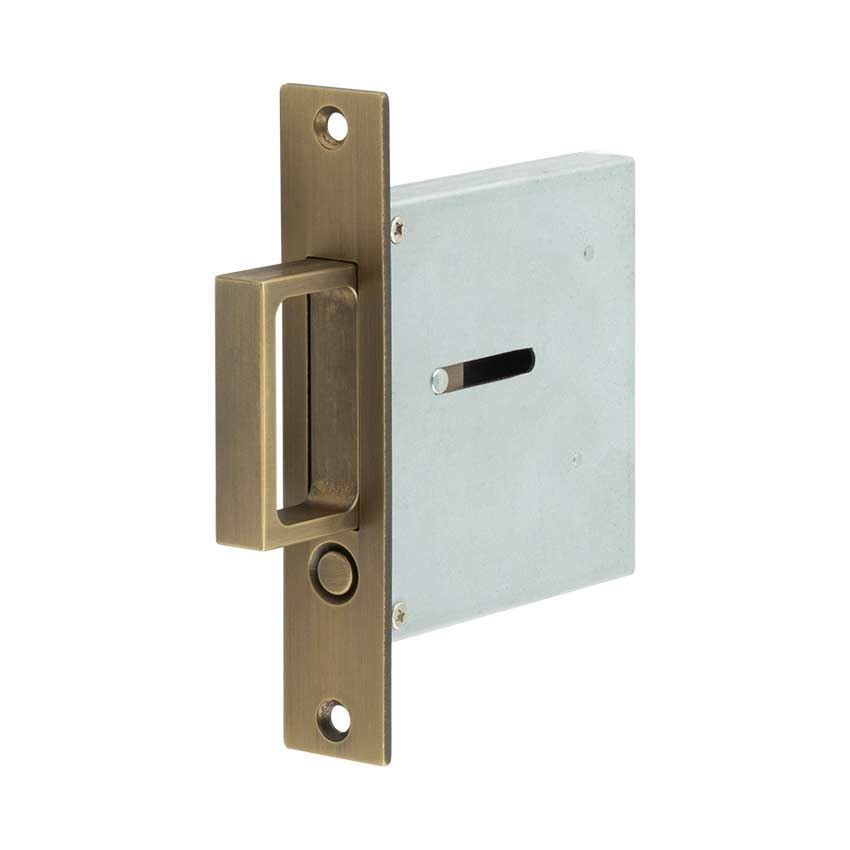 Sliding Door Edge Pull in Antique Brass - JV820AB